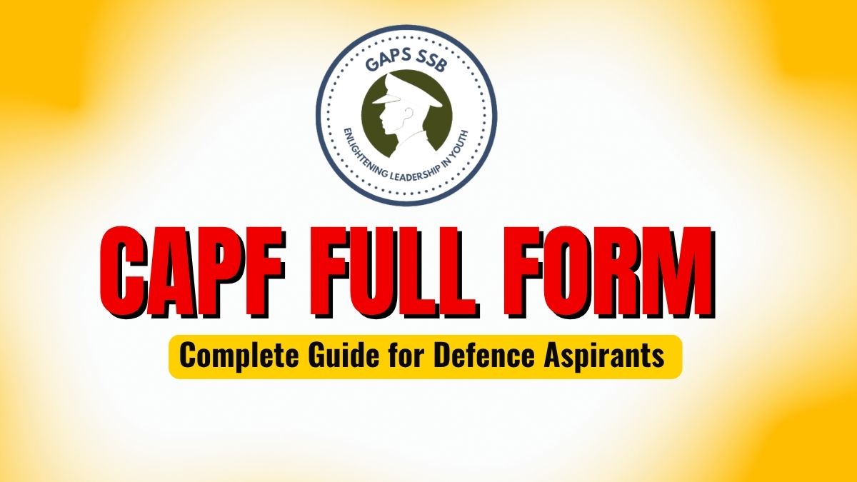 CAPF Full Form Central Armed Police Forces