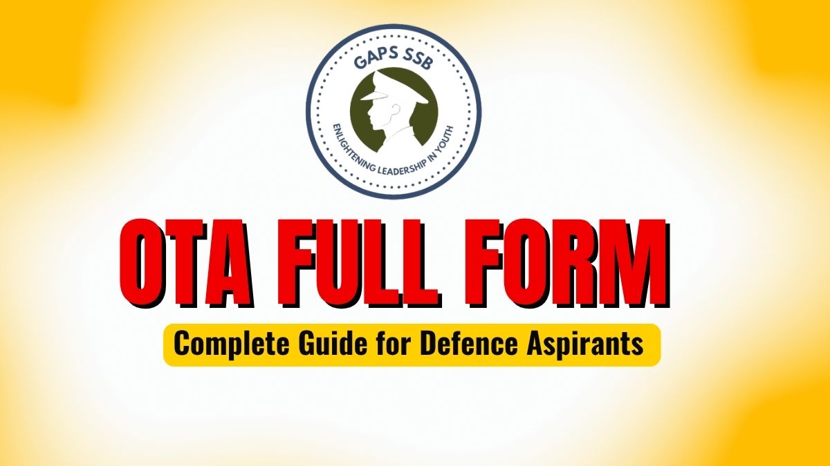 OTA Full Form Officers Training Academy