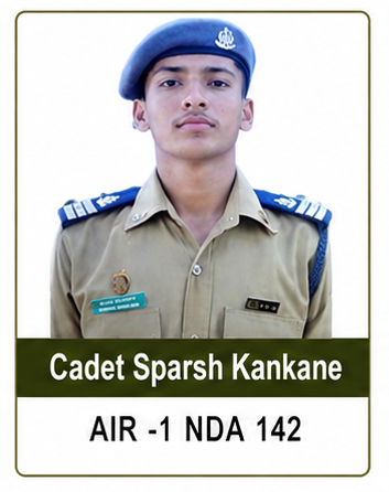 AIR 1 Topper Saprsh Kankane for NDA 142 written exam and SSB interview at GAPS SSB Delhi.