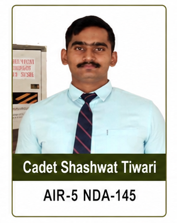 AIR 5 Shashwat Tiwari for NDA 145 Written Exam and SSB interview at GAPS SSB Delhi.