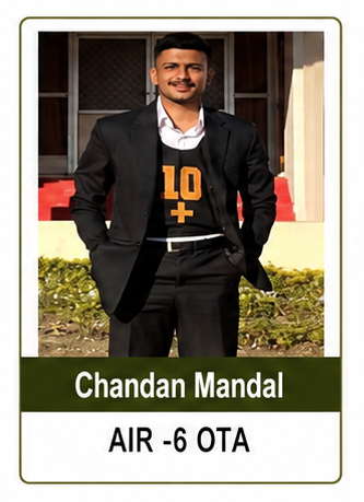 AIR Rank 6 Chandan Mandal GAPS Student Recommended for OTA Entry