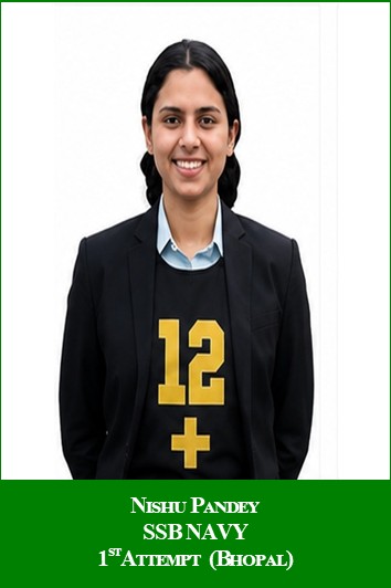 Nishu SSC Navy Recommended by ToP SSB Coaching in Delhi. gaps ssb