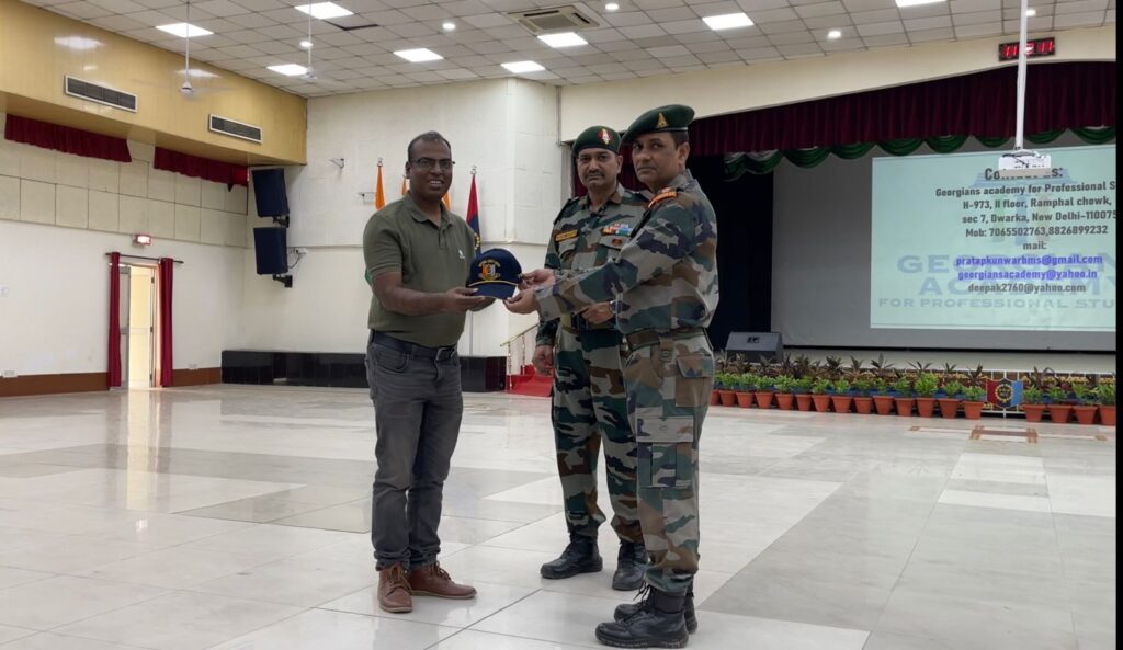 Award recieved by Deepak Sir for SSB Workshop